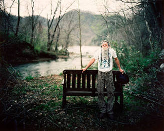 Steve Harris on the edge of North Indian Creek (Spring)