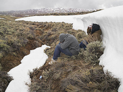 Greg and Zane after Horn Hunting, Farson, Wyoming