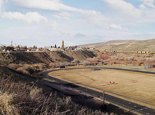 Track Practice, Kemmerer Rangers, Kemmerer, Wyoming