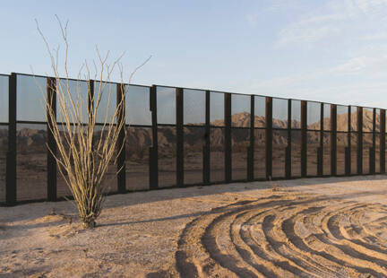 Drop-off Spot and Border Fence, Sonora, from the "Working the Line" series