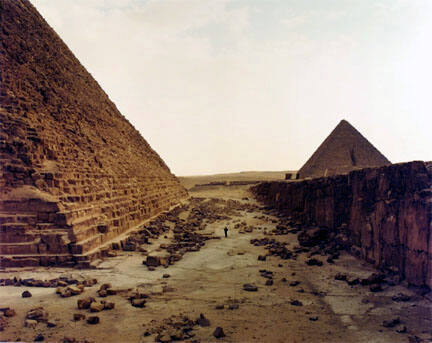 White Man Contemplating Pyramids, Egypt