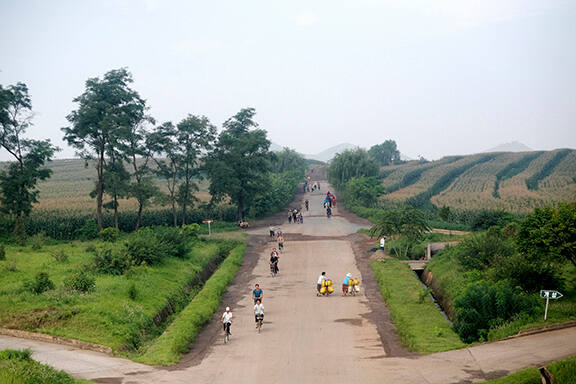 Rural Farmland outside Pyongyang, North Korea on Aug. 22, 2007