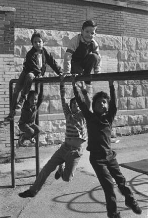 Schoolyard, Hans Christian Anderson School, Chicago, from Changing Chicago