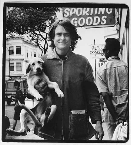 Young Man with Dog, from the "Haight Street: Ohio to San Francisco" portfolio