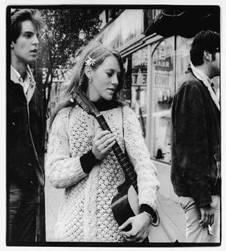 Woman with Guitar, from the "Haight Street: Ohio to San Francisco" portfolio