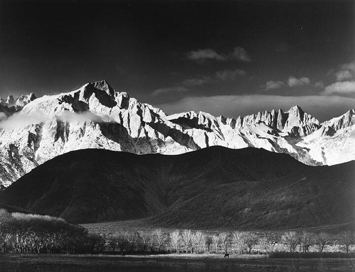 Winter Sunrise, Sierra Nevada, from Lone Pine, California