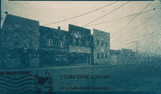 Storefronts York Street Manitowoc, Wisconsin May 1, 2009, from the "Real Photo Postcards of People & Places" series