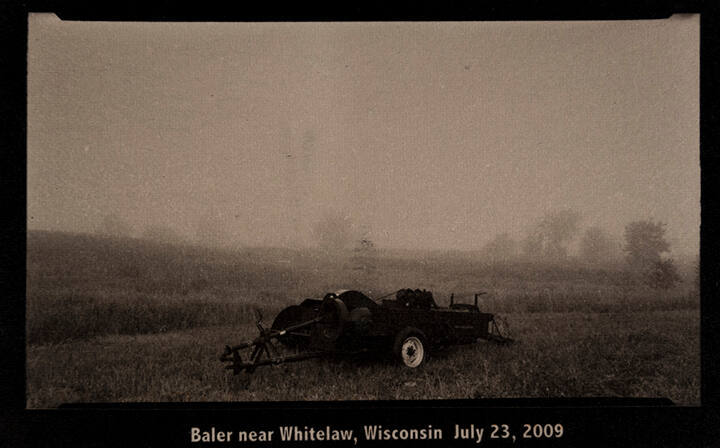 Baler near Whitelaw, Wisconsin July 23, 2009, from the "Real Photo Postcards of People & Places" series