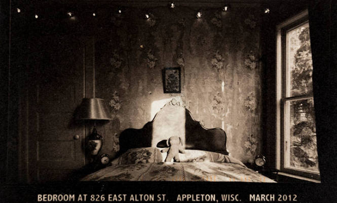 Bedroom at 826 East Alton st. Appleton, Wisc. March 2012, from the "Real Photo Postcards of People & Places" series