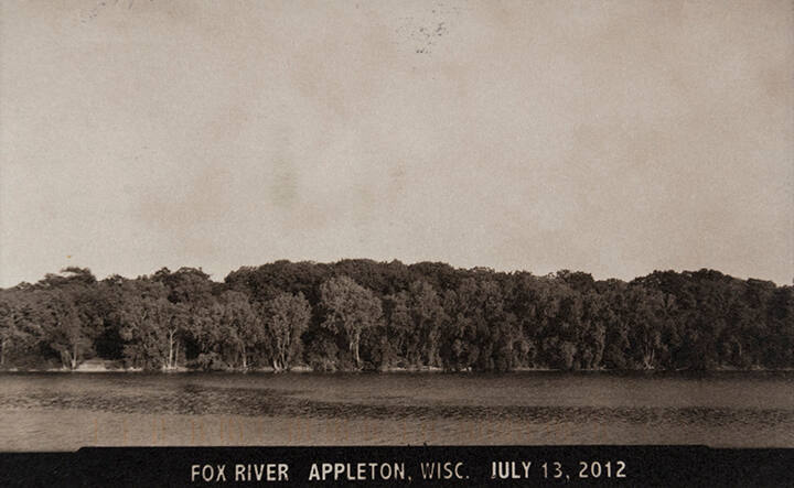 Fox River Appleton, Wisc. July 13, 2012, from the "Real Photo Postcards of People & Places" series