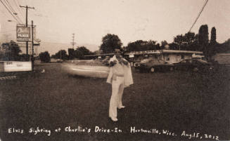 Elvis sighting a Charlie's Drive-In Hortonville, Wisc. Aug. 15, 2012, from the "Real Photo Postcards of People & Places" series