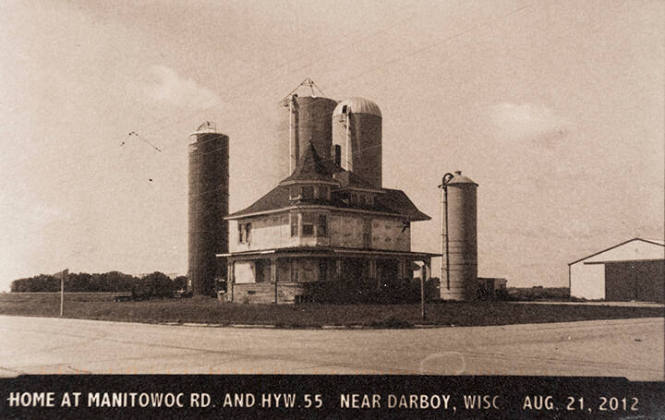 Home at Manitowoc RD and HYW 55 Near Darboy, Wisc. Aug. 21, 2012, from the "Real Photo Postcards of People & Places" series