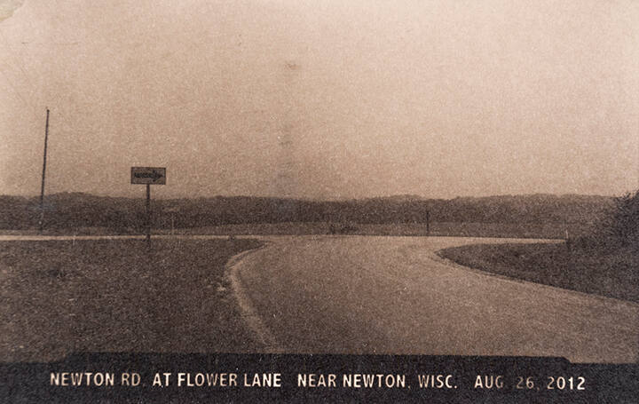 Newton RD at Flower Lane Near Newton, Wisc. Aug 26, 2012, from the "Real Photo Postcards of People & Places" series