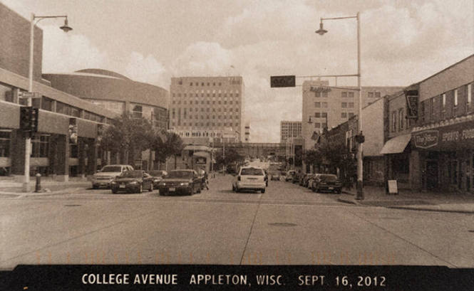 College Avenue Appleton, Wisc Sept. 16, 2012, from the "Real Photo Postcards of People & Places" series