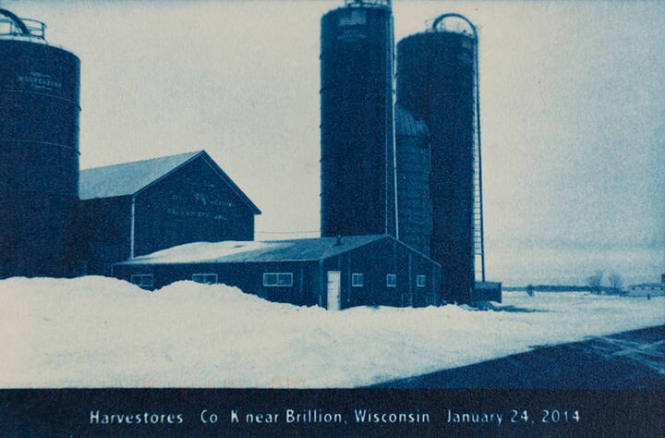 Harvestores Co. K near Brillion, Wisconsin January 24, 2014, from the "Real Photo Postcards of People & Places" series