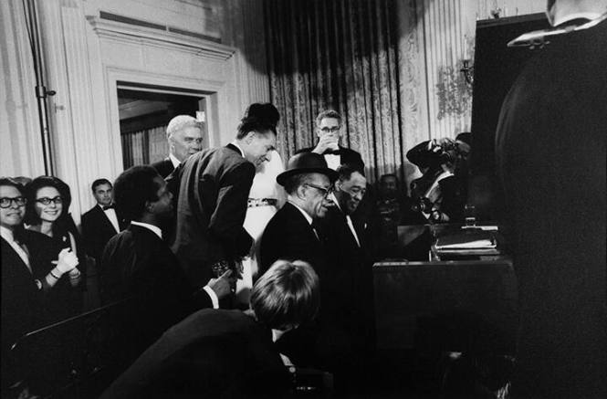 Leonard Feather, Willie "The Lion" Smith, Duke Ellington, and Henry Kissinger, The White House, Washington D.C.