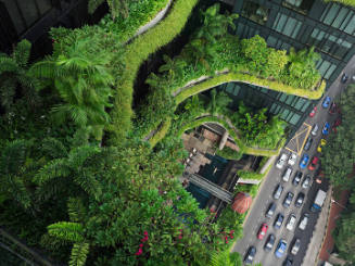 Esme Swimming, Parkroyal on Pickering, Singapore, from the "Human Nature" series