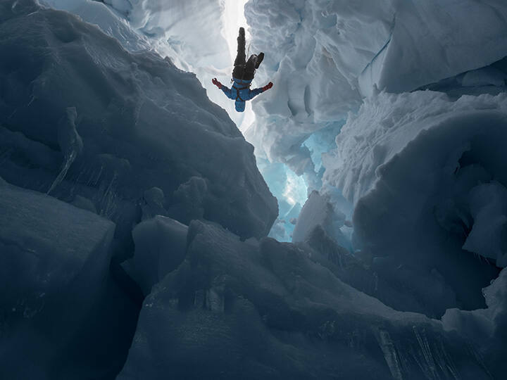 Kenzie Inside a Melting Glacier, Juneau Icefield Research Program, Alaska, from the "Human Nature" series