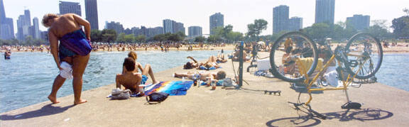 Oak Street Beach, Chicago, from Changing Chicago