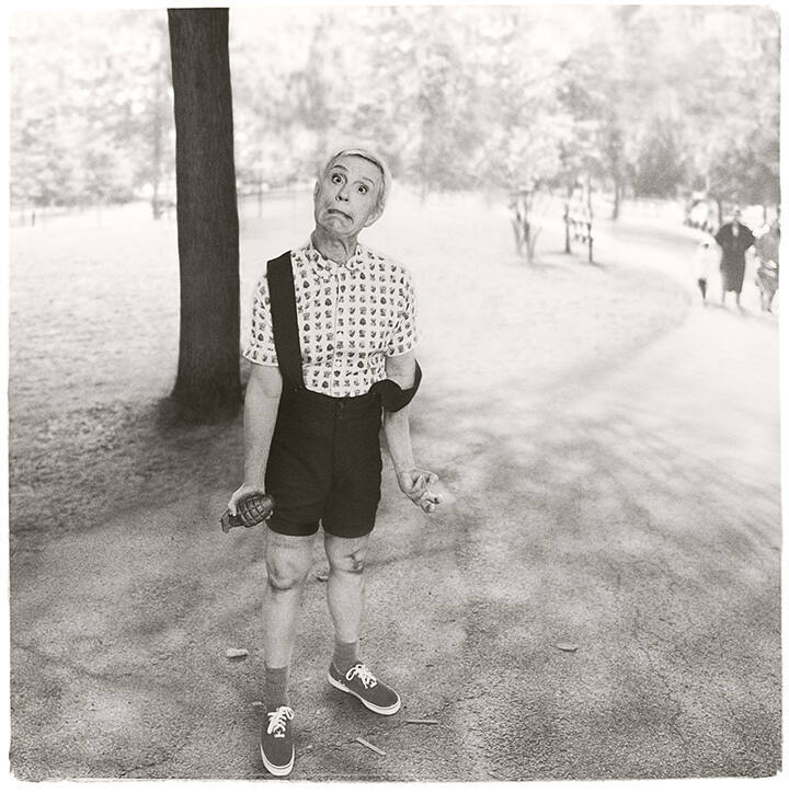 Diane Arbus / child with a Toy Hand Grenade in Central Park, NYC  (1962)