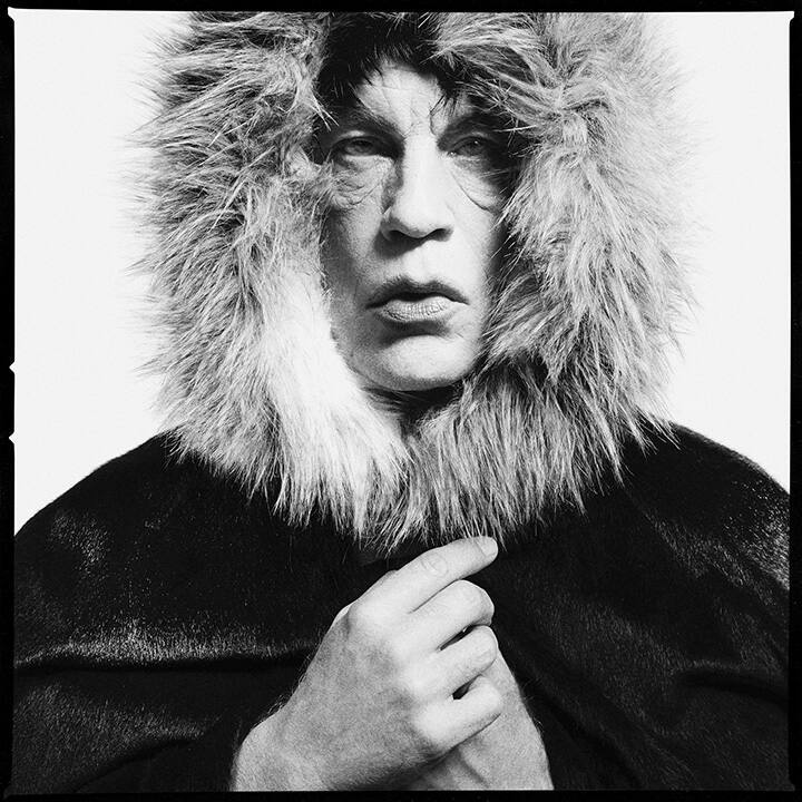 David Bailey / Mick Jagger "Fur Hood"  (1964)