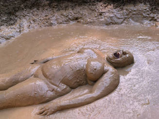 Rachel Mud Bathing, Virginia from the "Human Nature" series