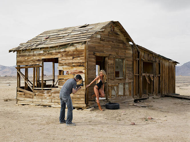 Dave and Jenny, Swimsuit Shoot on an Abandoned Farm, California, from the "Human Nature" series