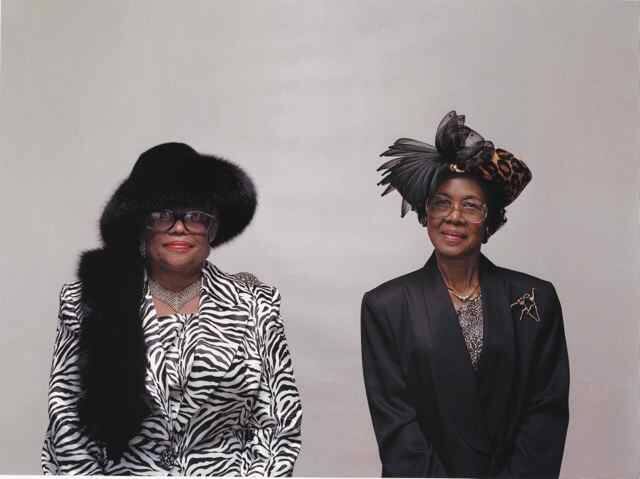 Mrs. Carr and Mrs. Thorton from the "Hat Ladies" series