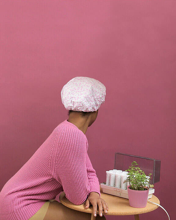 Self Portrait in Shower Cap