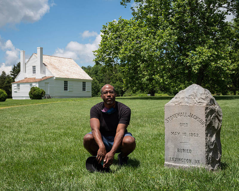 Self-portrait at Stonewall Jackson Shrine, Woodford, Virginia