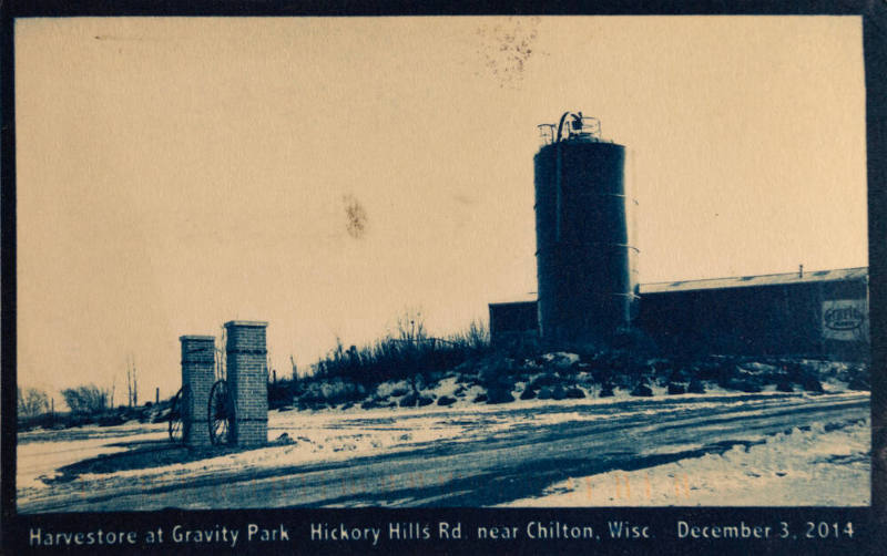 Harvestore at Gravity Park Hickory Hills Rd near Chilton, Wisc. December 3, 2014, from the "Real Photo Postcards of Peoples & Places" series