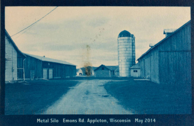 Metal Silo Emons Rd. Appleton, Wisconsin May 2014, from the "Real Photo Postcards of Peoples & Places" series