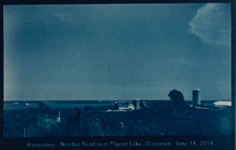 Harvestore Newton Road near Pigeion Lake, Wisconsin June 14, 2014, from the "Real Photo Postcards of Peoples & Places" series