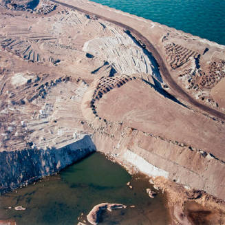 Industrial area by Lake Michigan, near Gary, Indiana, April, 2001