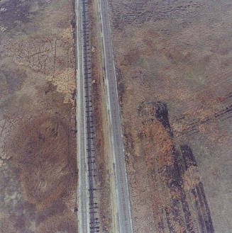 Railroad tracks, next to Drummond Prairie, former Joliet Arsenal, Illinois