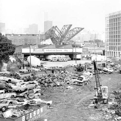 View North from Canal Street Bridge, from Changing Chicago