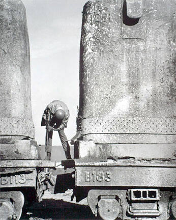 Steel Worker with Ingot Molds, from Changing Chicago