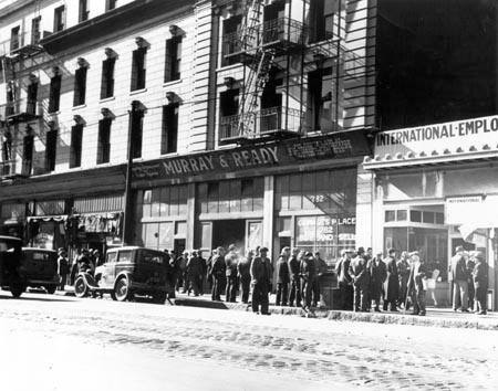 Howard Street in San Francisco, known as "Skid Row", the district of the unemployed