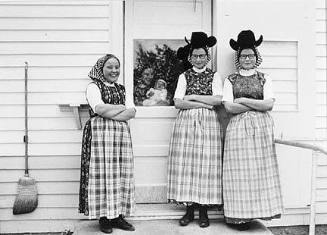 Girls with Hats, from the "Hutterite" series