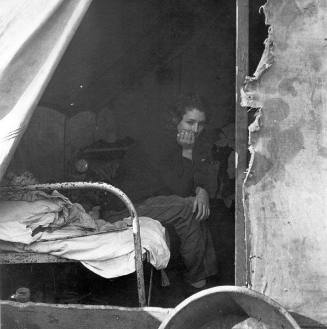 Daughter of migrant Tennessee coal miner. Living in the American River Camp near Sacramento, California